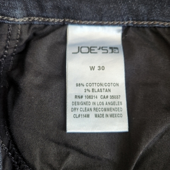 JOE'S Jeans Sandra Black Navy Blue Wax Coated Color Block Skinny Stretch sz 30 - Picture 9 of 10